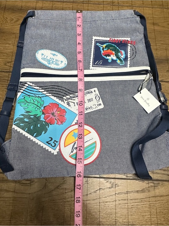 NWT Vera Bradley Beach Backsack Postage Stamp Rare main image 5